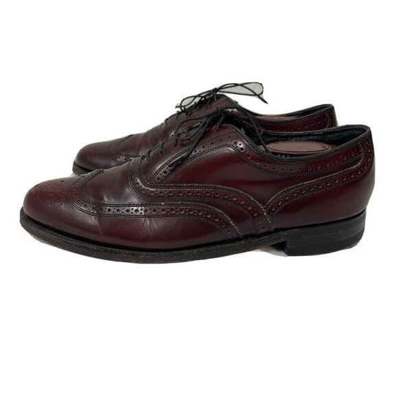 Vintage Florsheim ImperialCORDOVAN Wingtip Dress Shoes Size 9 D 93605 US